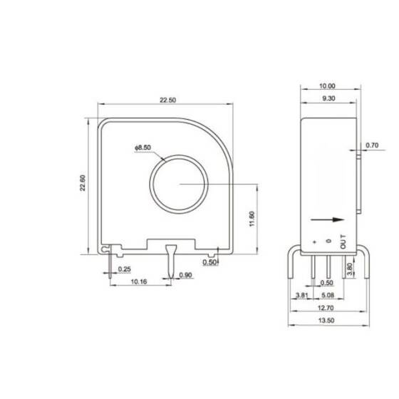 JCE25 P/2 25A Hall Akım Sensörü - 3