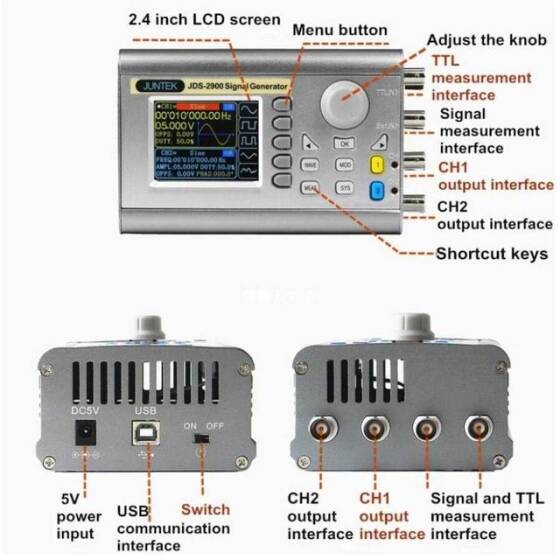 JDS2900 30MHz DDS Çift Kanal Sinyal Jeneratörü - 3