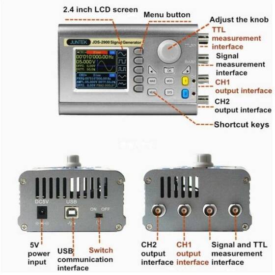 JDS2900 40MHz DDS Çift Kanal Sinyal Jeneratörü - 3