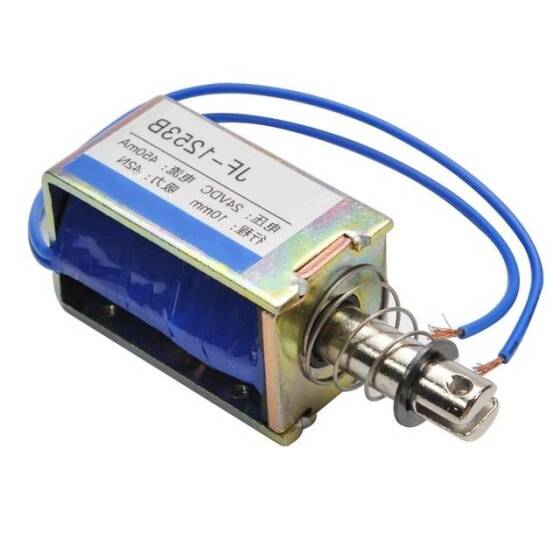 JF-1253B 24V DC 42N 10mm İtme-Çekme Geçirgen Elektromıknatıs Kilit - 1
