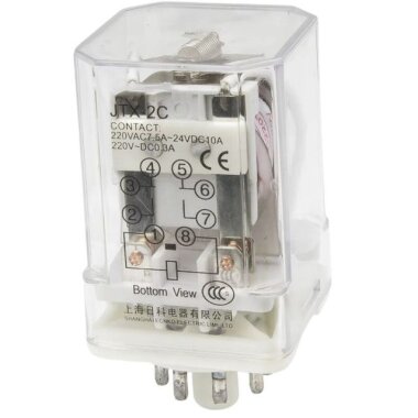JTX-2C DC 24V 8 Pin 2NO + 2NC Elektromanyetik Röle - PEOTR