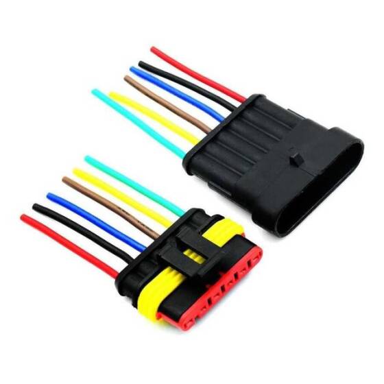 Kablolu 6 Pin Su Geçirmez Konnektör Takımı - 1