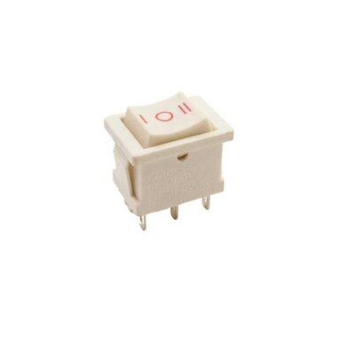 KCD1-5 ON-OFF-ON Anahtar 6 Pin - Beyaz - 1