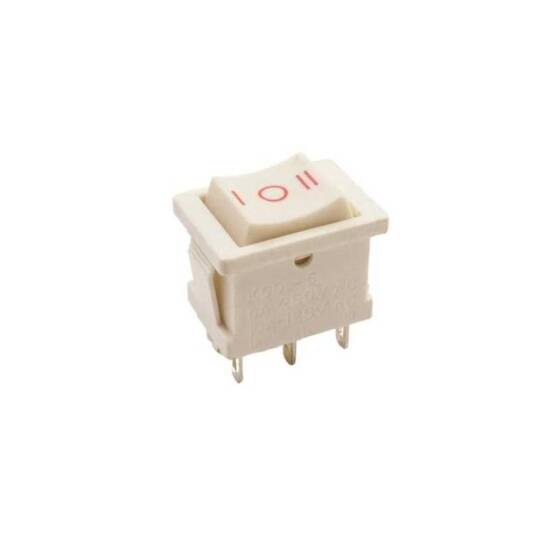 KCD1-5 ON-OFF-ON Anahtar 6 Pin - Beyaz - 1