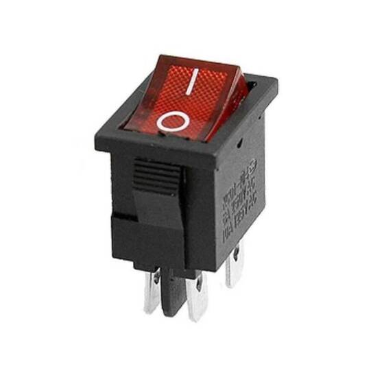 KCD1 Kırmızı Işıklı On/Off Anahtar 4 Pin - 1
