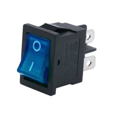 KCD1 Mavi Işıklı On/Off Anahtar 4 Pin - 1