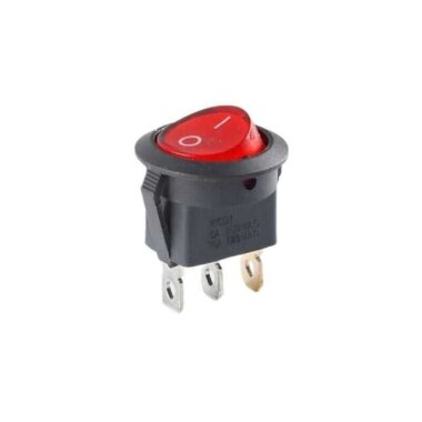 KCD1 Siyah Kırmızı 12V Işıklı On/Off Anahtar 3 Pin - Görsu Elektronik