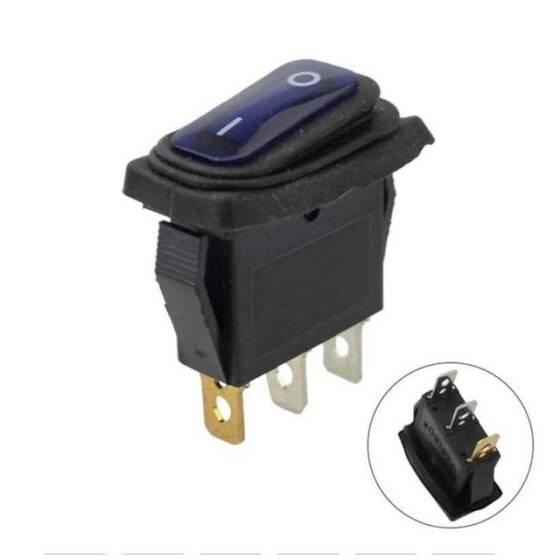 KCD3 15A Su Geçirmez Mavi Işıklı ON-OFF Anahtar - 1