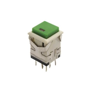 KD2-21 19mm Işıklı Yaylı Push Buton - Yeşil - Görsu Elektronik
