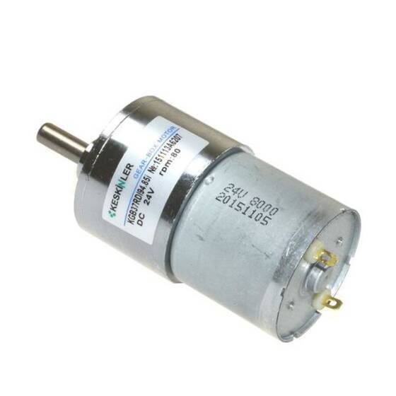 KGB37 24V 80Rpm 37mm Redüktörlü Eksantrik Dc Motor - 1