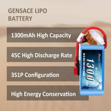 Kırmızı 1300MAH 3 S 11.1 V 25C Yüksek Güç Yüksek Kaliteli Model Uçak LIPO Pil JST Dişi - 2