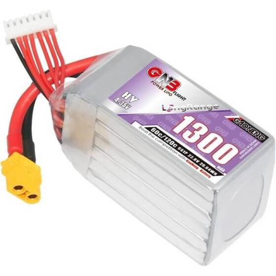 Kırmızı 1300MAH 6 S 22.2 V 25C Yüksek Güç Yüksek Kaliteli Model Uçak LIPO Pil JST Dişi - 1