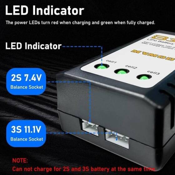 Kırmızı 1500MAH 3 S 11.1 V 35C Yüksek Güç Yüksek Kaliteli Model Uçak LIPO Pil JST Dişi - 5