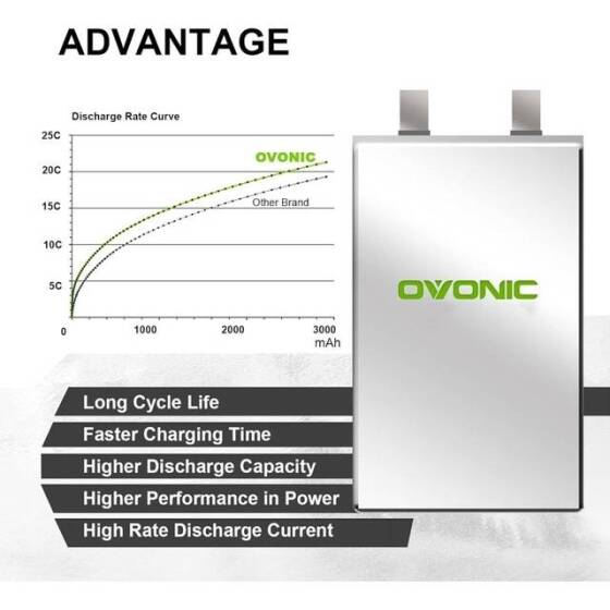 Kırmızı 2200MAH 3 S 11.1 V 25C Yüksek Güç Yüksek Kaliteli Model Uçak LIPO Pil T Dişi - 4