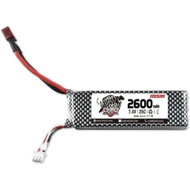 Kırmızı 2600MAH 2 S 7.4 V 25C Yüksek Güç Yüksek Kaliteli Model Uçak LIPO Pil XT60 Dişi - 1