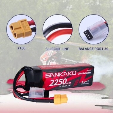 Kırmızı 2600MAH 3 S 11.1 V 25C Yüksek Güç Yüksek Kaliteli Model Uçak LIPO Pil XT60 Dişi - 3