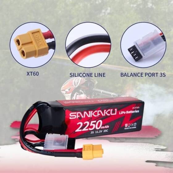 Kırmızı 2600MAH 3 S 11.1 V 25C Yüksek Güç Yüksek Kaliteli Model Uçak LIPO Pil XT60 Dişi - 3