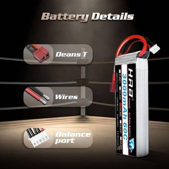 Kırmızı 3300MAH 2 S 7.4 V 25C Yüksek Güç Yüksek Kaliteli Model Uçak LIPO Pil XT60 Dişi - 3