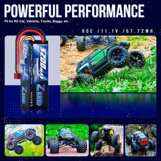 Kırmızı 5200MAH 3 S 11.1 V 35C Yüksek Güç Yüksek Kaliteli Model Uçak LIPO Pil JST Dişi - 5