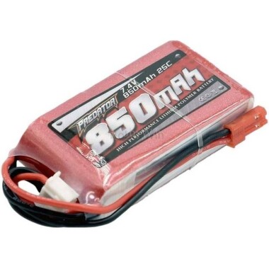 Kırmızı 850MAH 2 S 7.4 V 25C Yüksek Güç Yüksek Kaliteli Model Uçak LIPO Pil T Dişi - 1