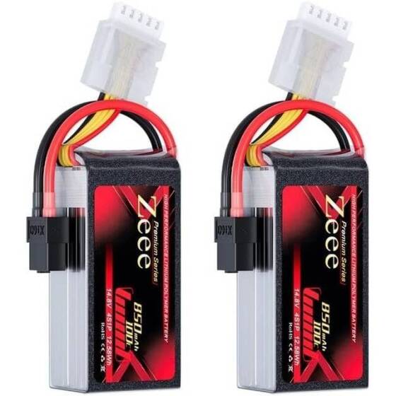 Kırmızı 850MAH 4 S 14.8 V 25C Yüksek Güç Yüksek Kaliteli Model Uçak LIPO Pil JST Dişi - 1