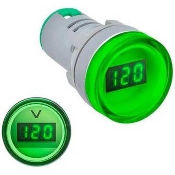 Kırmızı AC60-500V 22mm AD16-22DSV Küçük Displayli LED Voltmetre - 1