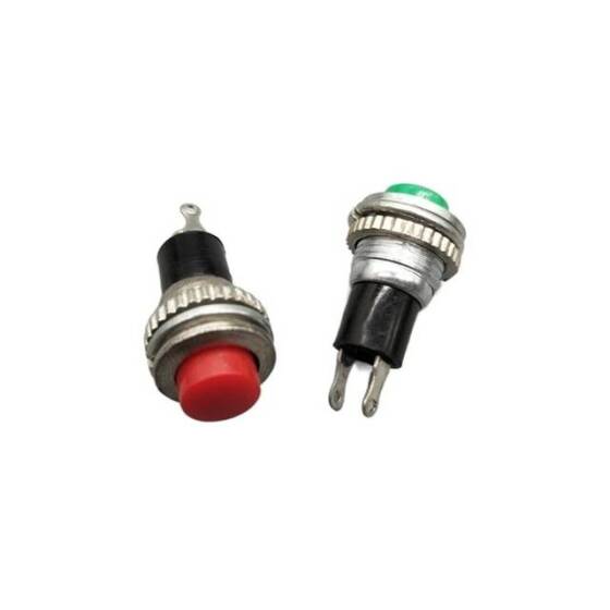 Kırmızı DS-316 10mm Kilitsiz Anlık Otomatik Sıfırlamalı Küçük Basma Düğmesi Anahtarı - 2