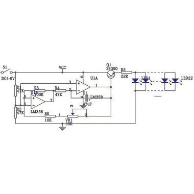 Kırmızı Elektronik DIY Kiti Kalp Şekli Solunum Lambası Kiti - 4