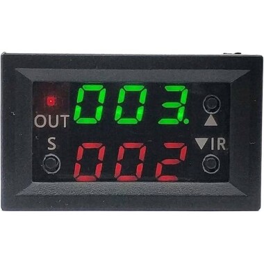 Kırmızı Mavi Çift Ekran 12V Gecikme Rölesi Mini Led Dijital Zamanlayıcı Zaman Rölesi Modülü Ev - 1