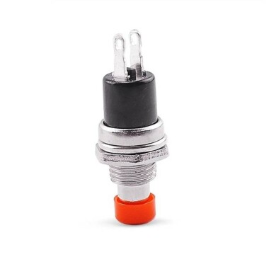 Kırmızı PBS-110 2 Pin 7mm Dişli Anlık Kendini Sıfırlayan Push Buton - Normalde Açık Bas Bırak - 5