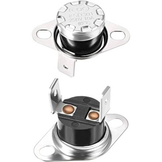 KSD301 85 Derece Normal Kapalı NC Sıcaklık Kontrollü Anahtar Termostat 250V 10A - 1