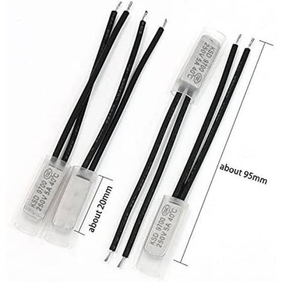 KSD9700 5A 250V Plastik Termostat - 120 Derece Normalde Kapalı - 3