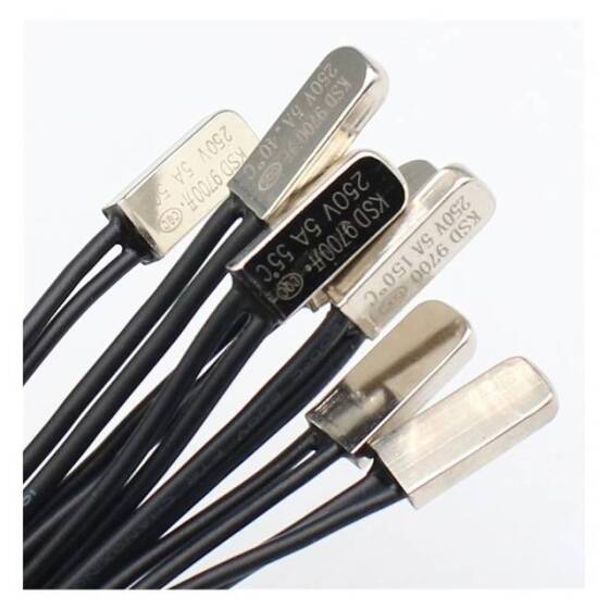 KSD9700/BK05 - BB1D 5A 250V Metal Termostat - 90 Derece Normalde Kapalı - 1