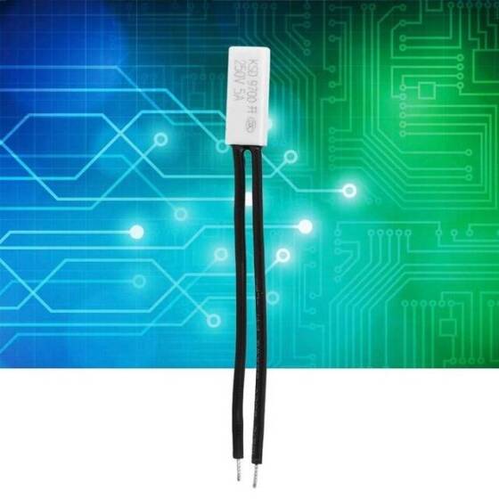 KSD9700/BK05 - BB1D 5A 250V Plastik Termostat - 110 Derece Normalde Açık - 2