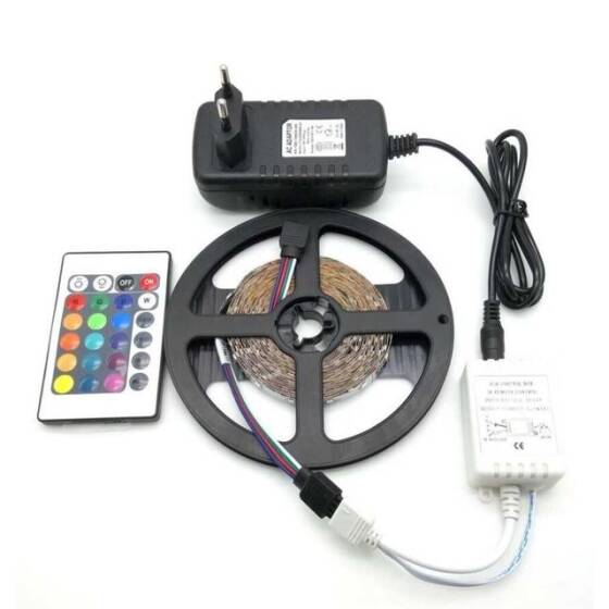 Kumandalı RGB Şerit Led - 4.5 Metre - 2