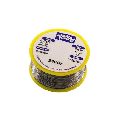 Kurtel 0.46 mm 250gr Lehim Teli (%60 Kalay / %40 Kurşun) - Kurtel