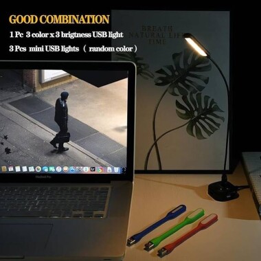 Led Aydınlatma USB - Dizüstü Bilgisayar Klavye Işığı Mobil Güç Taşınabilir Lamba - 5