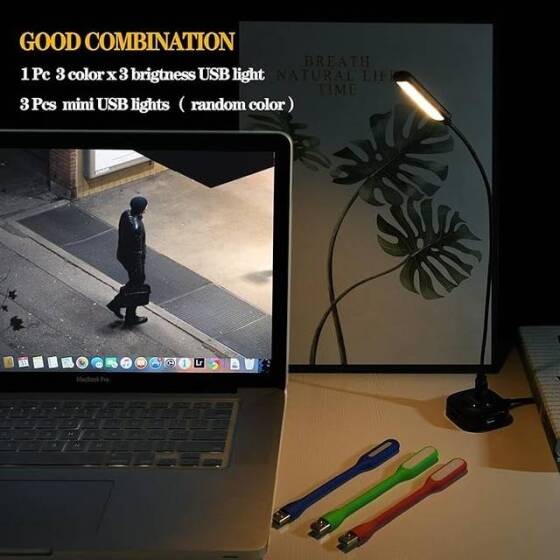 Led Aydınlatma USB - Dizüstü Bilgisayar Klavye Işığı Mobil Güç Taşınabilir Lamba - 5