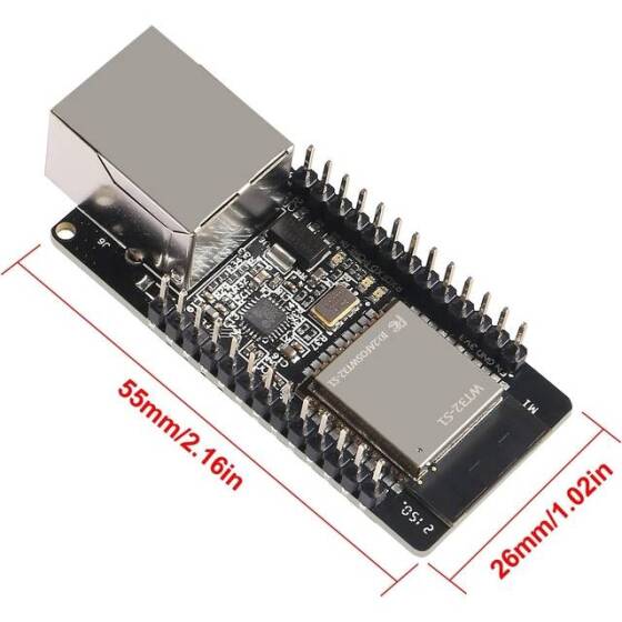 Lehimsiz WT32-ETH01 V1.2 Seri - Ethernet Modülü Ağ Geçidi Modülü - WiFi + Bluetoothlu - 5