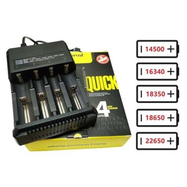 Li-ion USB 18650 3.7V Pil Şarj Aleti 4'lü - Görsu Elektronik