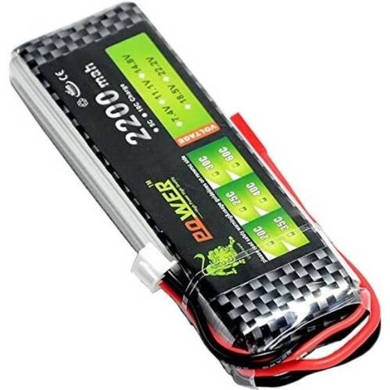 Lion 2200MAH 2S 7.4V 35C Yüksek Güç Yüksek Kaliteli Model Uçak LIPO Pil T Dişi - 5
