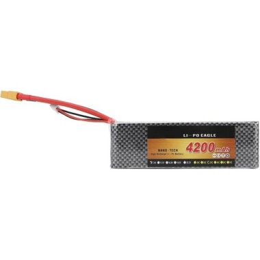 Lion 4200MAH 2S 7.4V 35C Yüksek Güç Yüksek Kaliteli Model Uçak LIPO Pil JST Dişi - 1