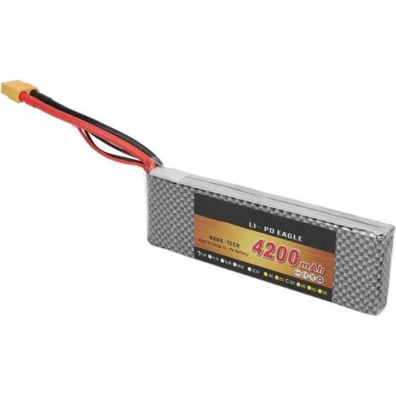 Lion 4200MAH 2S 7.4V 35C Yüksek Güç Yüksek Kaliteli Model Uçak LIPO Pil JST Dişi - 3