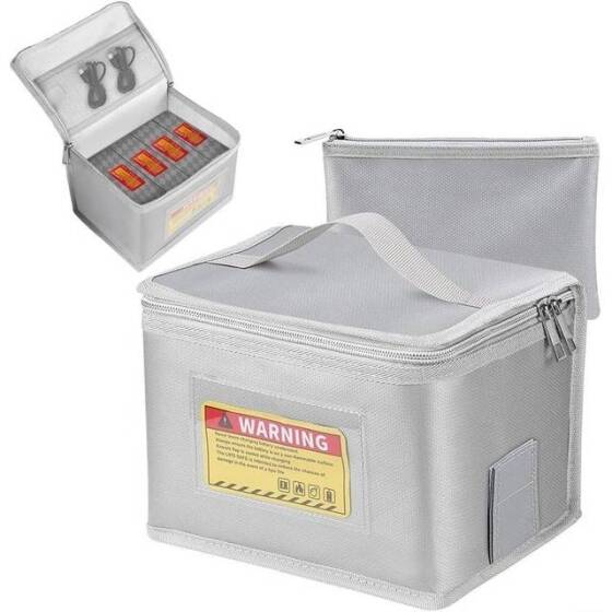 Lityum Pil Patlamaya Dayanıklı Çanta/Koruma Çantası Boyutu: 100x75x115mm - 2