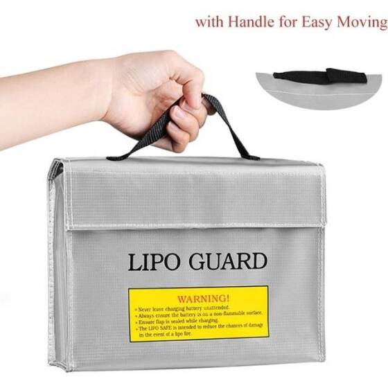 Lityum Pil Patlamaya Dayanıklı Çanta/Koruma Çantası Boyutu: 155x50x155mm - 5