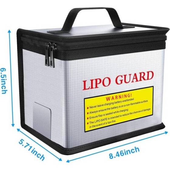 Lityum Pil Patlamaya Dayanıklı Çanta/Koruma Çantası Boyutu: 215x145x165mm - 3