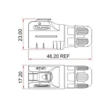 LP-12-C02PE-02-001 2 Pin Su Geçirmez Konnektör - Erkek - 2