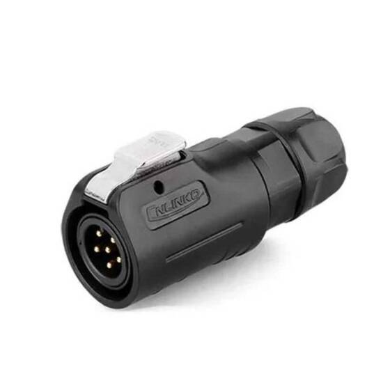 LP-12-C06PE-02-001 6 Pin Su Geçirmez Konnektör - Erkek - 1