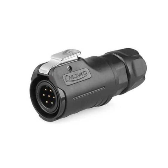LP-12-C07PE-02-001 7 Pin Su Geçirmez Konnektör - Erkek - 1