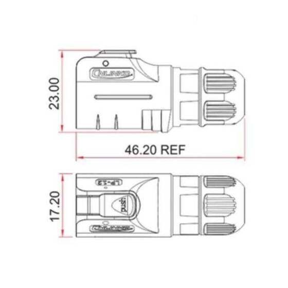LP-12-C07PE-02-001 7 Pin Su Geçirmez Konnektör - Erkek - 2